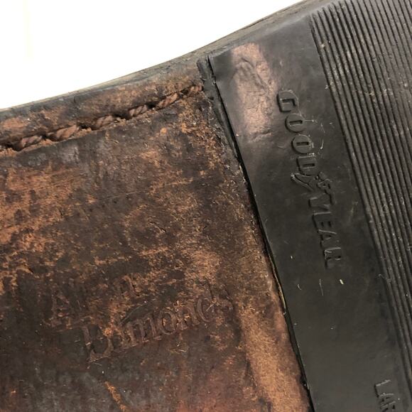 VERY GOOD Allen Edmonds Kenilworth Black Calfskin Bluchers Men's Size 12 B - Picture 13 of 16